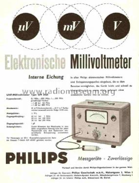 UHF-Millivoltmeter GM6025; Philips; Eindhoven (ID = 715010) Equipment