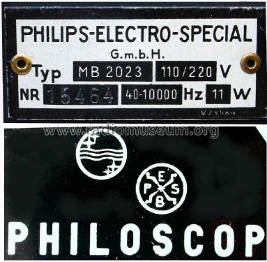 Philoscop MB2023; Philips Electro (ID = 1855508) Equipment