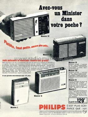 Ministor IV 11RL274T /00S /00X /00Z; Philips France; (ID = 2005087) Radio