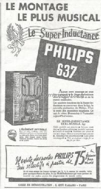 Super-Inductance 637A; Philips France; (ID = 1363455) Radio