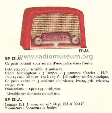 BF121U; Philips France; (ID = 1486893) Radio