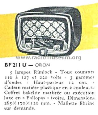 Mérope - Orion BF211U; Philips France; (ID = 2531855) Radio