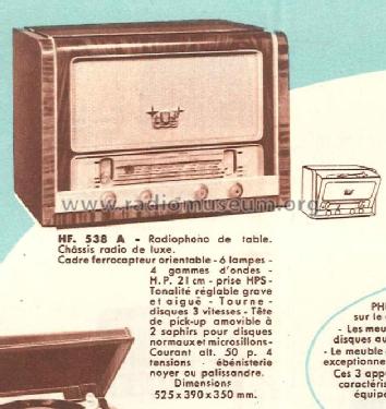 HF538A; Philips France; (ID = 877314) Radio