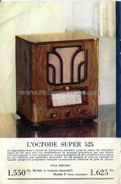Octode-Super 525U; Philips France; (ID = 2720622) Radio