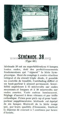 Sérénade 38 667A; Philips France; (ID = 2009190) Radio