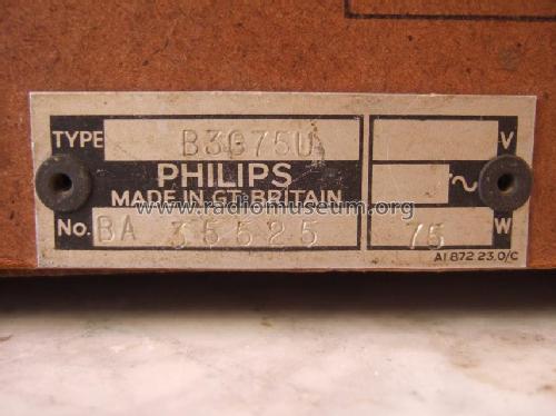 B3G75U; Philips Electrical, (ID = 633340) Radio