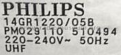 Discoverer 14GR1220/05B; Philips Electrical, (ID = 552416) Télévision