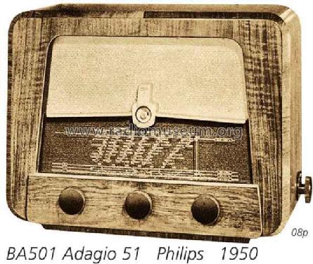 Adagio 51 BA501A; Philips - Österreich (ID = 2229) Radio