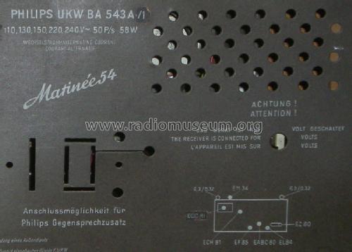 Matinée 54 BA543A/1; Philips - Österreich (ID = 657300) Radio