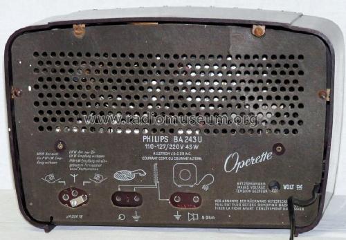 Operette BA243U; Philips - Österreich (ID = 905664) Radio