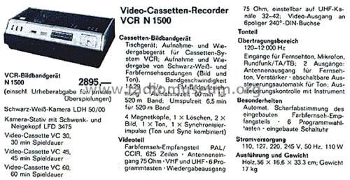 Video-Cassetten-Recorder VCR N1500 /00 /15 /19 /38; Philips - Österreich (ID = 2863862) R-Player