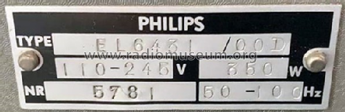 120W-Mischverstärker EL6431; Philips Radios - (ID = 2691303) Ampl/Mixer