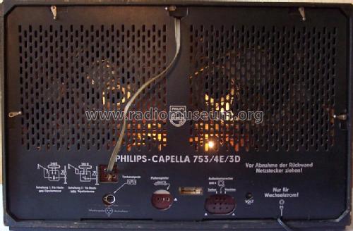 Capella 753/4E/3D BD753A; Philips Radios - (ID = 454173) Radio
