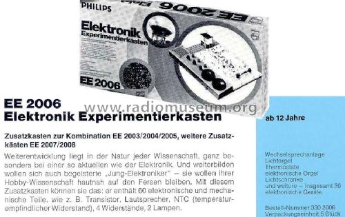 Elektronik Experimentierkasten EE2006; Philips Radios - (ID = 549364) Bausatz