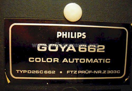 Goya 662 Color Automatic D26C662 Ch= K9i; Philips Radios - (ID = 1293244) Television