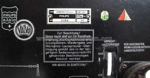 Hamburg D43perm; Philips Radios - (ID = 1018155) Radio