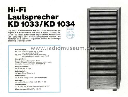 HiFi-Lautsprecher-Box KD1033; Philips Radios - (ID = 1954160) Speaker-P