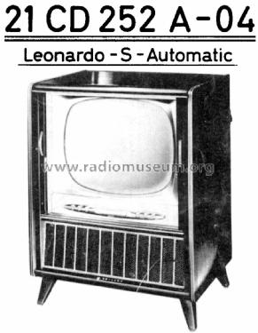 Leonardo S Automatic 21CD252A /04; Philips Radios - (ID = 1897721) Television