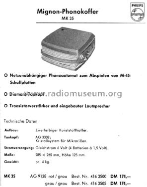 Mignon-Verstärkerkoffer MK35 AG9138; Philips Radios - (ID = 2696082) R-Player