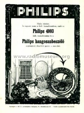 Niederfrequenz-Transformator 4003; Philips Radios - (ID = 2443638) Bauteil