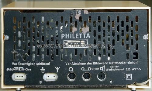 Philetta 12RB263; Philips Radios - (ID = 2783092) Radio