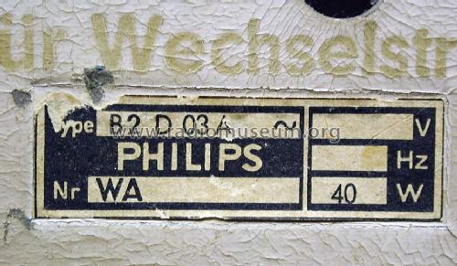 Philetta 203 B2D03A; Philips Radios - (ID = 1577487) Radio