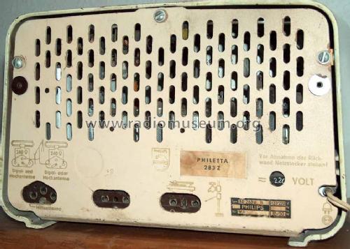 Philetta 283Z BD283U; Philips Radios - (ID = 50397) Radio