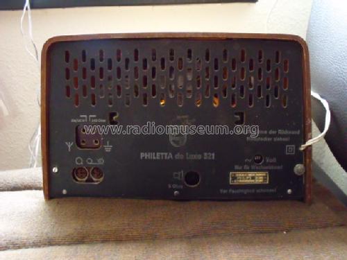 Philetta 321 de Luxe B3D21A; Philips Radios - (ID = 1280252) Radio