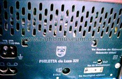 Philetta 321 de Luxe B3D21A; Philips Radios - (ID = 40218) Radio
