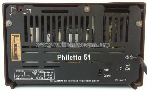 Philips Philetta 51 BD200U; Philips Radios - (ID = 2102952) Radio