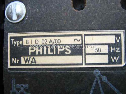 Philitina II B1D02A/00; Philips Radios - (ID = 1069011) Radio