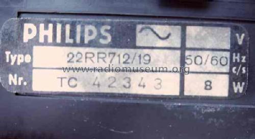 Radio Recorder Automatic de Luxe RR712 22RR712 /19 /60 /69; Philips Radios - (ID = 631796) Radio
