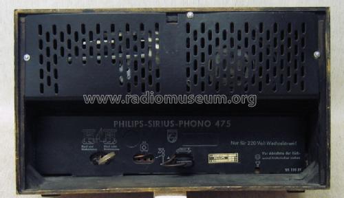 Sirius-Mignon-Phono HD475A; Philips Radios - (ID = 1474834) Radio
