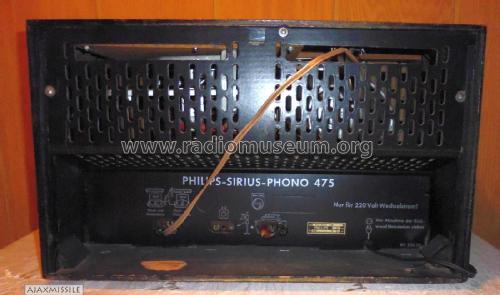 Sirius-Mignon-Phono HD475A; Philips Radios - (ID = 2837217) Radio