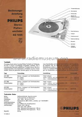 Plattenwechsler-Chassis WC 80 AG1025W /22; Philips Radios - (ID = 2221662) R-Player
