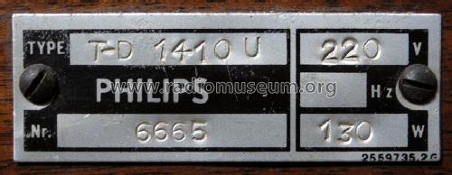 TD1410U; Philips Radios - (ID = 1231480) TV Radio