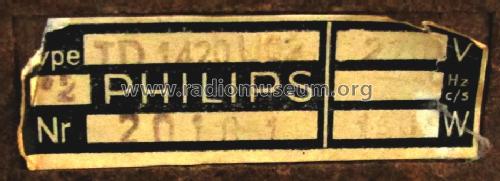 TD1420U-02; Philips Radios - (ID = 1347935) Television