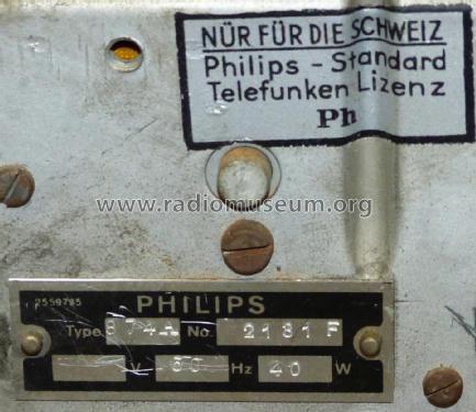 874A; Philips - Schweiz (ID = 1898863) Radio