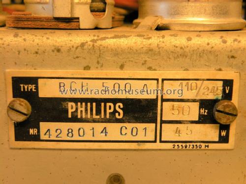 BCH500A; Philips - Schweiz (ID = 2066180) Radio