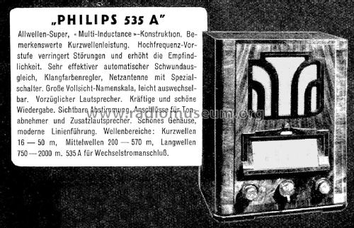 'Multi-Inductance' 535A; Philips - Schweiz (ID = 2789188) Radio