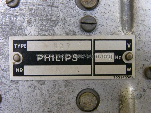 Philette Super inductance 837A; Philips - Schweiz (ID = 737883) Radio