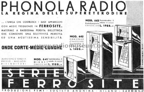 641 Ch= 640; Phonola SA, FIMI; (ID = 2919705) Radio