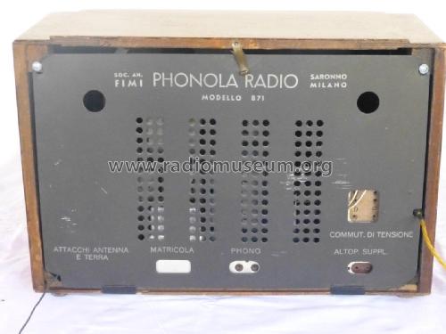 871; Phonola SA, FIMI; (ID = 2243048) Radio