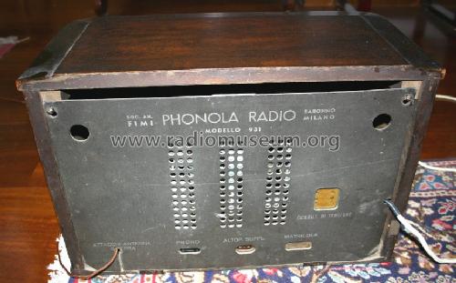 931; Phonola SA, FIMI; (ID = 82076) Radio