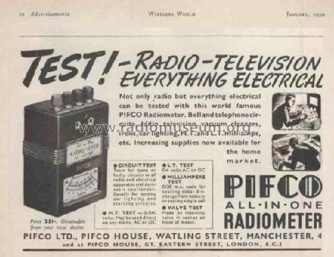 All-in-One Radiometer AC and DC Multimeter; Pifco Ltd., (ID = 3001219) Equipment