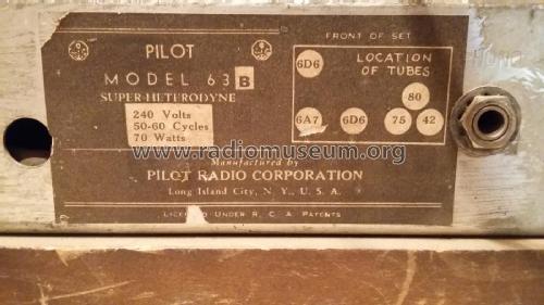 63 ; Pilot Electric Mfg. (ID = 1997901) Radio