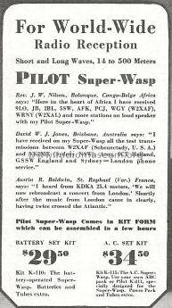 A.C. Super-Wasp K-115; Pilot Electric Mfg. (ID = 765749) Radio