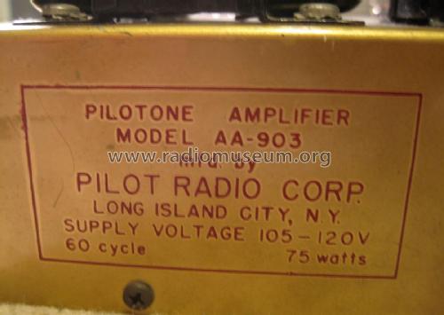Pilotone Amplifier AA-903; Pilot Electric Mfg. (ID = 1979164) Ampl/Mixer