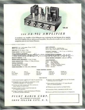 Pilotone Amplifier AA-903; Pilot Electric Mfg. (ID = 1985102) Ampl/Mixer