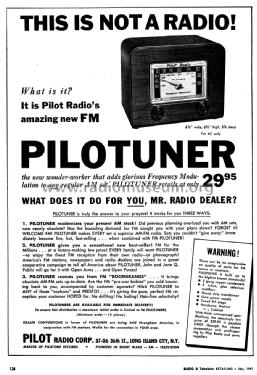 Pilotuner T-601; Pilot Electric Mfg. (ID = 1222625) Radio